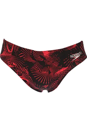 Speedo Heren Allover 7cm Zwemshort in Zwart Rood