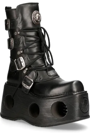 New Rock Metalen lederen Neptuno gotische laarzen-373-S2