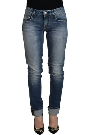ACHT Gewassen Katoenen Casual Jeans Met Lage Taille