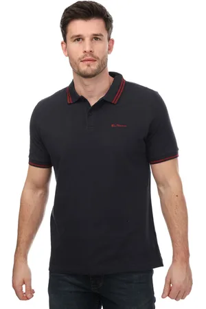 Ben Sherman Heren Tweeling Gestipt Poloshirt in