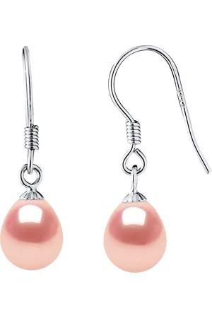 Diadema Oorbellen Hooks zoetwaterparels 7-8 mm Pears Roses 925