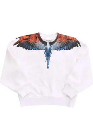 MARCELO BURLON Juniors Wings Regular Crewneck Sweatshirt voor jongens in -oranje