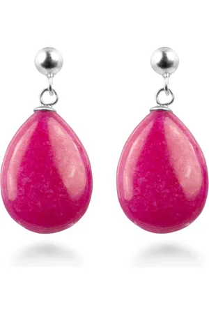 Luxenter Oorbellen, 925 sterling zilver, kenitna en agaat, gerhodineerd