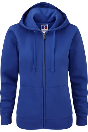 Russell Athletic Russell Dames Premium Authentieke Hoodie met rits (3-laagse stof) (Helder Koninklijk)