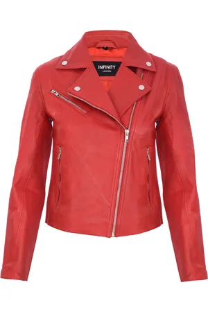 Infinity Dames slim leren bikerjack-Matlock