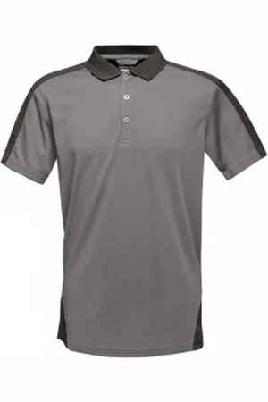 Regatta Herencontrast Coolweave Polo Shirt (Afdichting /Zwart)