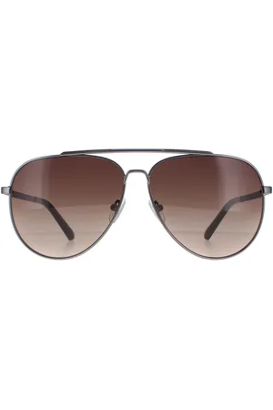 Guess GU00059 09F mat gunmetal bruin gradiënt zonnebril