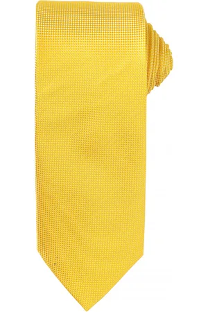 Premier Heren Micro Waffle Formal Work Tie (Pakket van 2) (Zonnebloem)