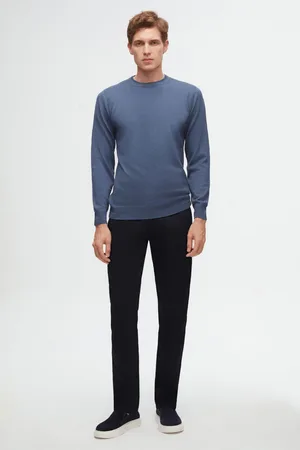 DS DAMAT Ds Damat Zwarte Slim Fit Elastische Lycra Zijzak Chino Broek