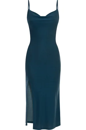 myMo Midi-jurk met bandjes Dames aqua