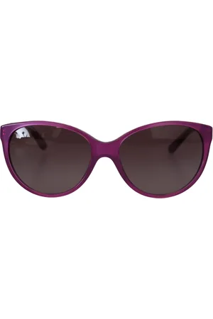 Dolce & Gabbana Stijlvolle ronde zonnebril met acetaatmontuur en grijze lens