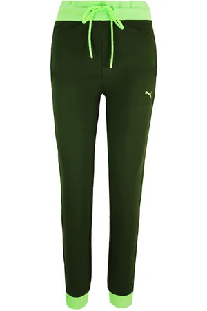 PUMA X Rihanna Fenty Womens Lace Up Green Joggers