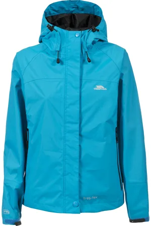 Trespass Dames Miyake Waterdichte Jas met Capuchon (Lichtblauw)