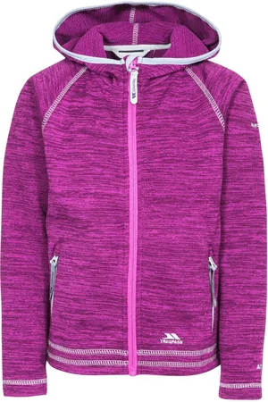 Trespass Childrens Girls Goodness Full Zip Hooded Fleece Jacket (Paarse Orchideeën Merg)