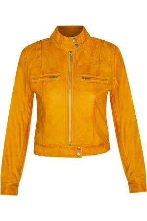 Infinity Dames effen leren motorbikerjack-Braga