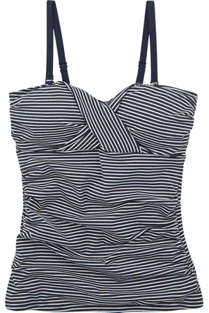 Regatta Dames/Dames Aceana III Seeksucker Tankini Top (Marine / Wit)