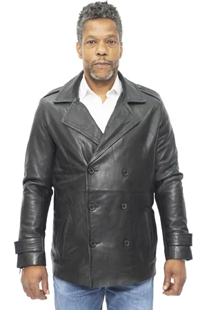 Infinity Heren lederen peacoat-Amara