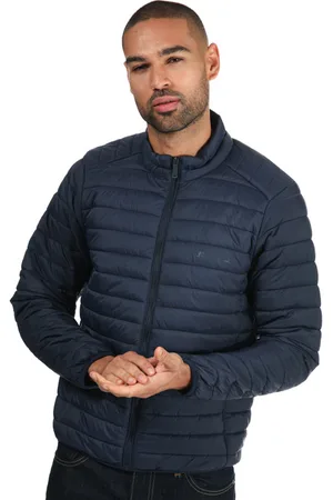 Ben Sherman Lichtgewicht gewatteerd jack met trechterhals voor heren, marineblauw