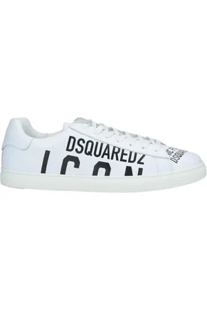 Dsquared2 Icon Print lage witte sneakers