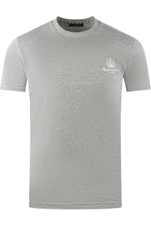 Aquascutum London Aldis Brand Logo On Chest Grey T-Shirt