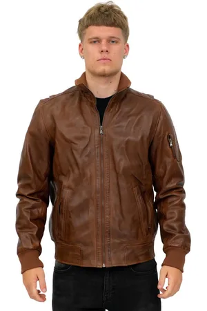 Infinity Heren lederen varsity bomberjack-Adana