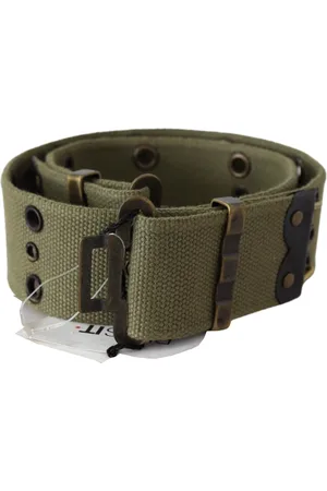 ERMANNO SCERVINO Rustieke Bronzen Gesp Katoenen Riem