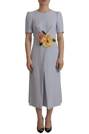 Dolce & Gabbana Midi-jurk Met Bloemenstoffen