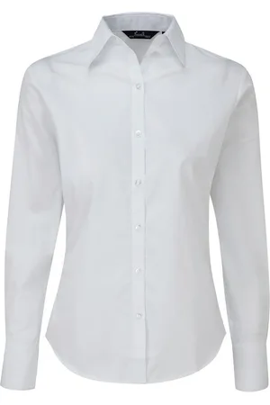 Premier Dames/Dames Popeline Blouse met Lange Mouwen