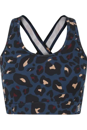 Dare 2B Dames/Dames Swift II Sportbeha met dierenprint (Maanlicht Denim)