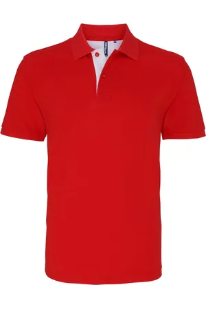 Asquith Heren Klassieke Pasvorm Contrast Poloshirt ( /wit)