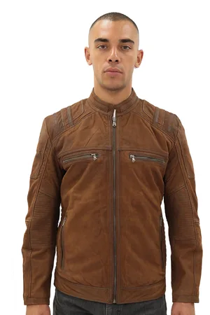 Infinity Heren buff lederen racer bikerjack-Wenen