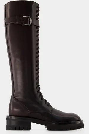 ANN DEMEULEMEESTER Lijsbet laarzen - - Leer - Aubergine