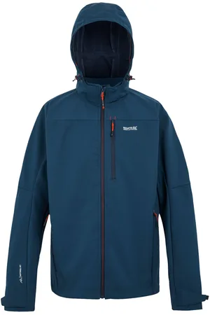 Regatta Heren Arana Waterdichte Soft Shell Jas (Maanlicht Denim/Tangerine Tango)