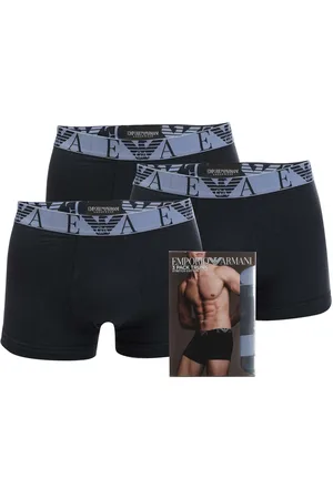 EA7 Heren Emporio Armani 3 Pack Katoenen Trunks Boxer in