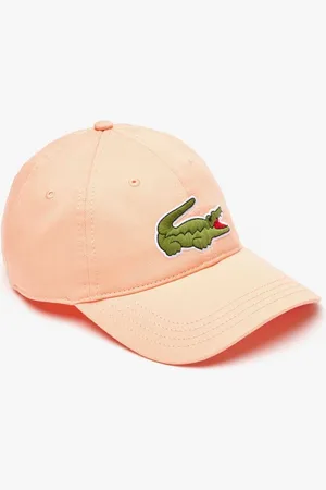 Lacoste Accessories Adjustable Cotton Twill Cap in Orange
