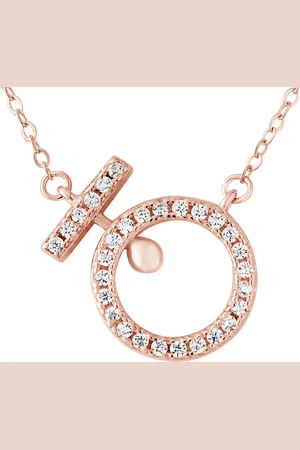 LOVA Cirkel Cirkel Zirkoniumoxides Zilver 925 Rose Vergulde - Love Symbol