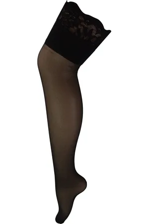 Sock Snob Hoog getailleerde doorschijnende panty voor dames glanzend