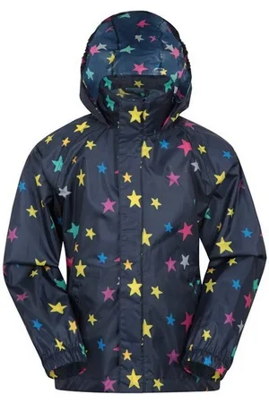 Mountain Warehouse Kinder/Kids Pakka Stars Waterdicht Jasje (Marine)