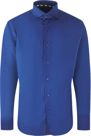 Aquascutum Effen wit overhemd met lange mouwen