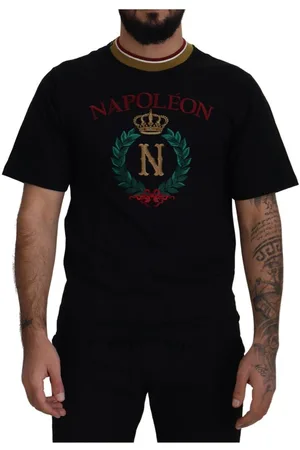 Dolce & Gabbana Geborduurd Katoenen T-shirt Met Ronde Hals