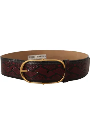 Dolce & Gabbana Exotisch Lederen Gouden Ovale Gespriem