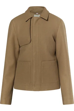 Dreimaster Overgangsjack in wollen look Heren Grijsbeige