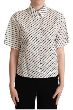 Dolce & Gabbana Gestippeld Blouseshirt Met Kraag
