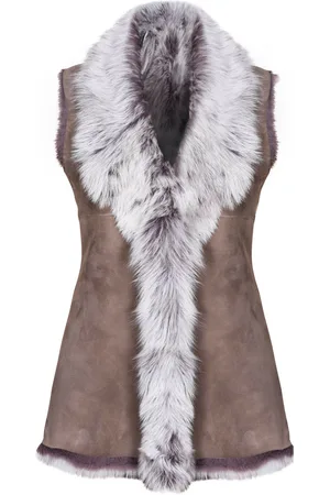 Infinity Lange damesbodywarmer van Toscana-schapenvacht-Sorocaba