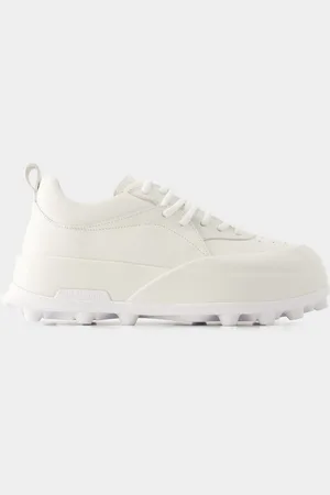Jil Sander Sneakers - Leer - Porselein