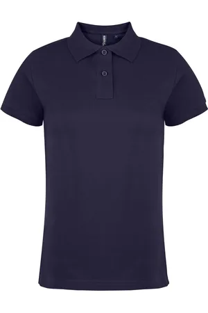 Asquith Dames/dames Poloshirt met korte mouwen en effen mouwen (Marine)