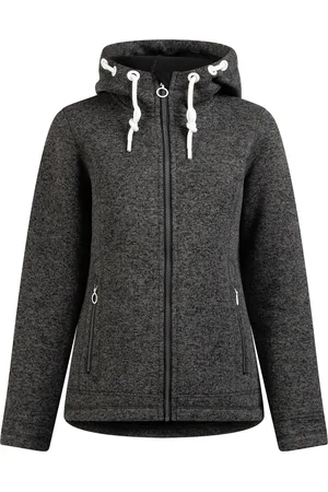 Dreimaster Gebreide fleece jas Dames melange