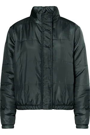 myMo Licht gewatteerd blousonjack Dames Houtskool