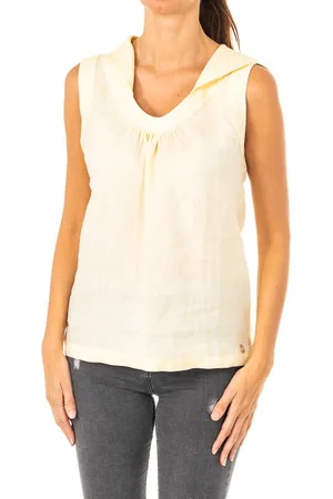 La Martina JWU004 dames mouwloos T-shirt met ronde hals