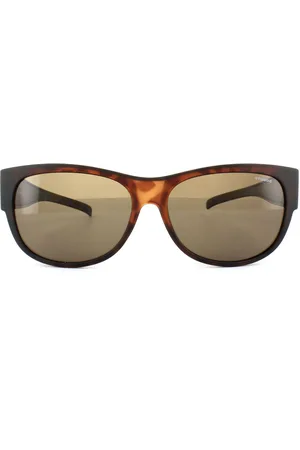 Polaroid Suncovers ovale unisex donkere havana bruine gepolariseerde zonnebril